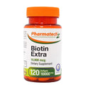 PHARMATECH Biotin 10000mcg Vitamin B7 for Hair Growth - 120 Softgels