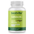 BESTVITE Caffeine 100mg SR Sustained Release - 120 Vegetarian Capsules