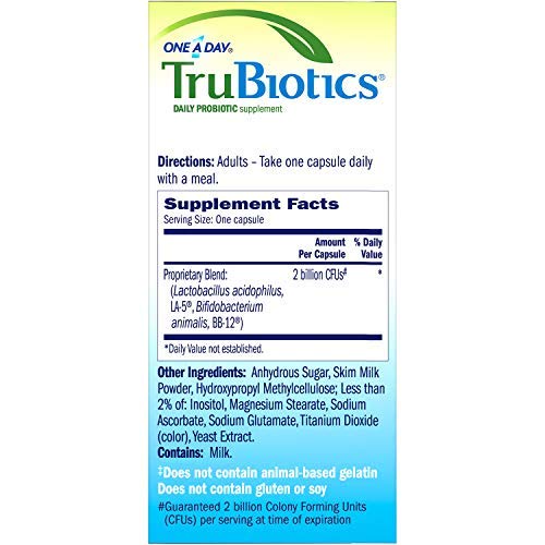 TruBiotics Daily Probiotic Digestive & Immune Support - 180 Capsules - image 2