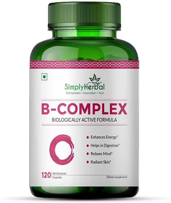 Generic Vitamin B Complex Capsules for Energy & Brain Support - 120 Capsules