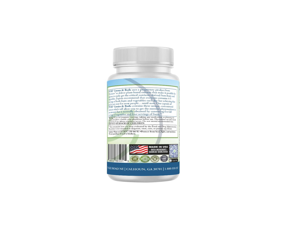 PURE Greens & Reds Capsules - 30 Servings - image 4