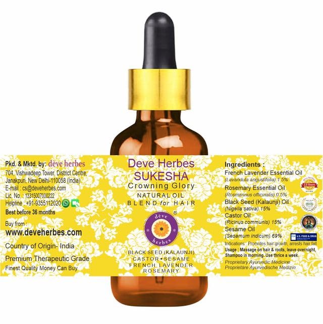dève herbes Sukesha Hair Oil with Rosemary & Lavender - 100ml - image 3