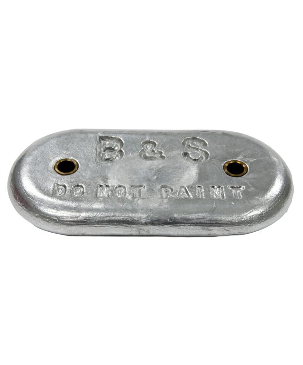 B & S Anodes Zinc Hull Plate - 5 lbs 8 oz
