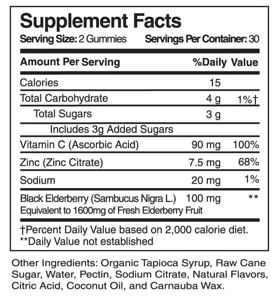 Earth's Creation Elderberry Gummies Immune Support - 60 Count - image 3