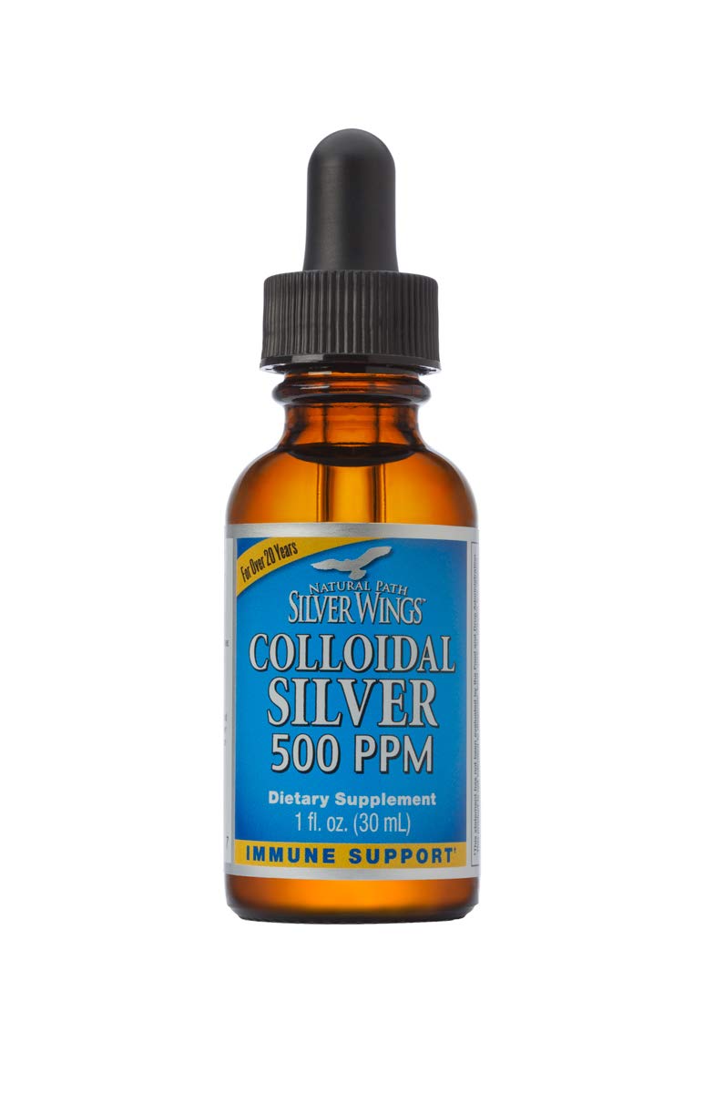 Natural Path Silver Wings Colloidal Silver 500ppm - Premium Glass