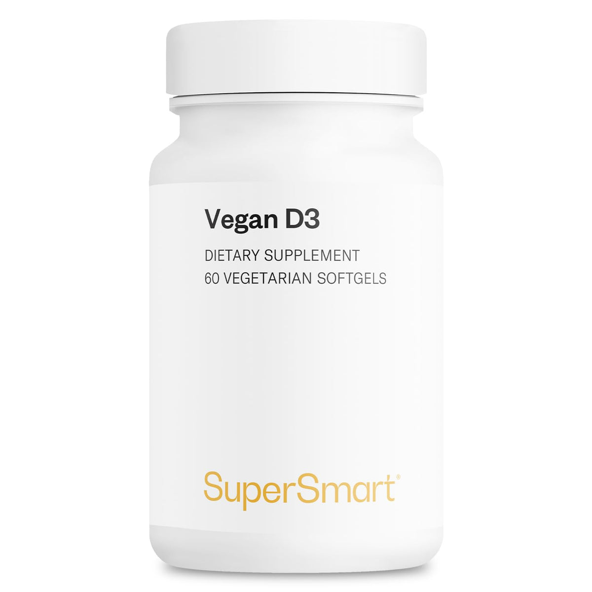 Supersmart Vegan Vitamin D3 5000 IU - 60 Softgels