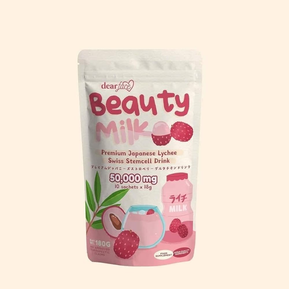 RosySkin Essentials Dear Face Beauty Milk Lychee Collagen Drink - 2 Pack