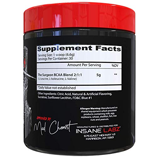 Insane Labz The Surgeon BCAA Recovery Powder - 30 Servings - image 2