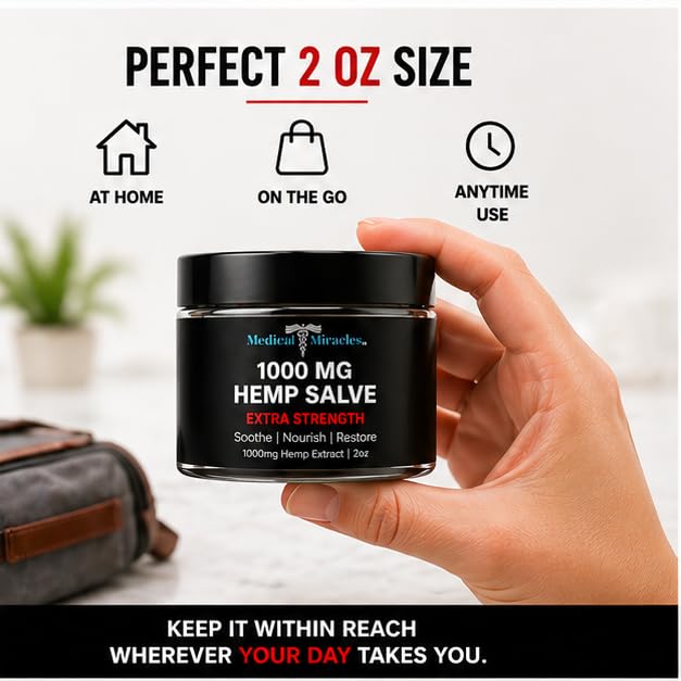 Medical Miracles Hemp Salve 1000 MG - 2 oz - image 6