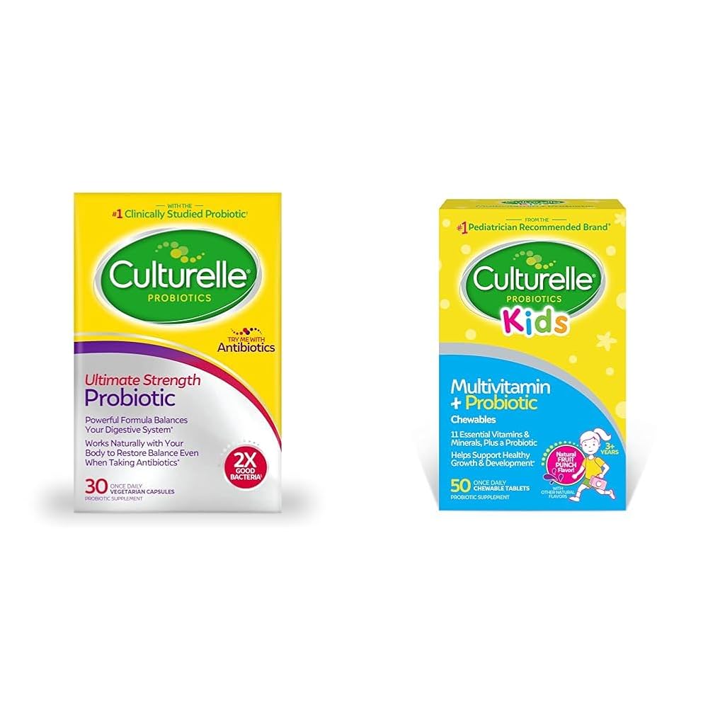 Culturelle Ultimate Strength 20 Billion CFU Kids Probiotic Multivitamin