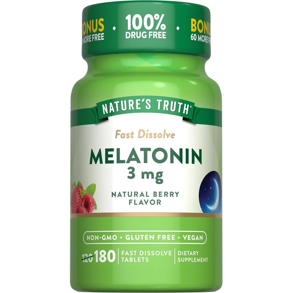 Nature's Truth Melatonin 3 mg Fast Dissolve Tablets - 540 Count