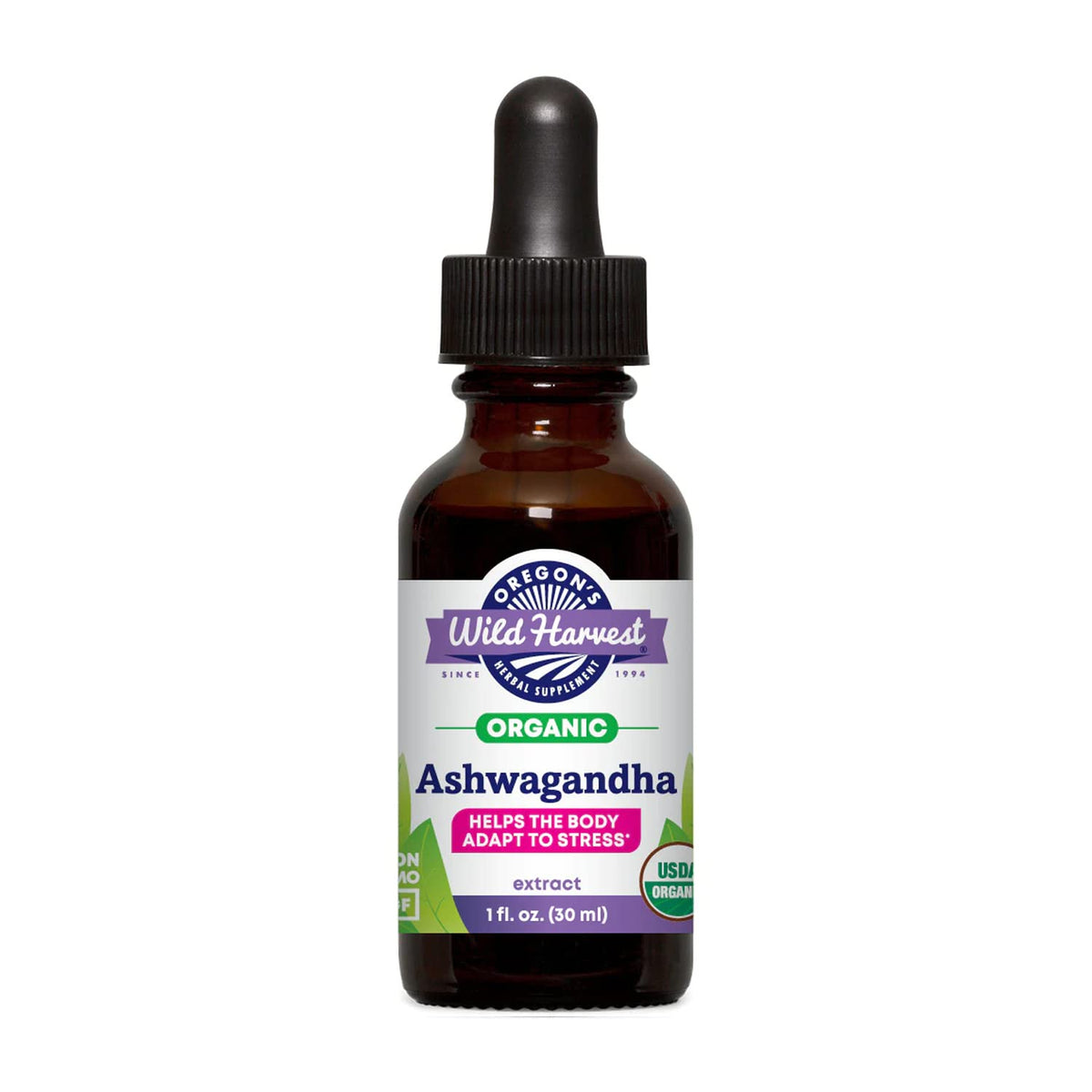 Oregon's Wild Harvest Ashwagandha Fresh 1:1 Organic Herbal Supplement - 1 Fl Oz