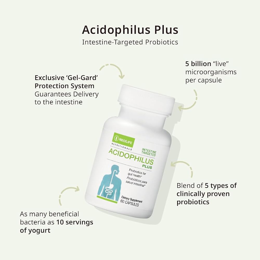 NeoLife Acidophilus Plus Probiotic 5 Billion CFU - 60 Capsules - image 5