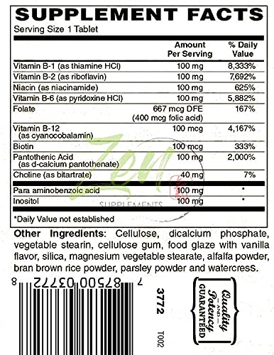 Zen Supplements Advanced B Complex Vitamin - 100 Tablets - image 4