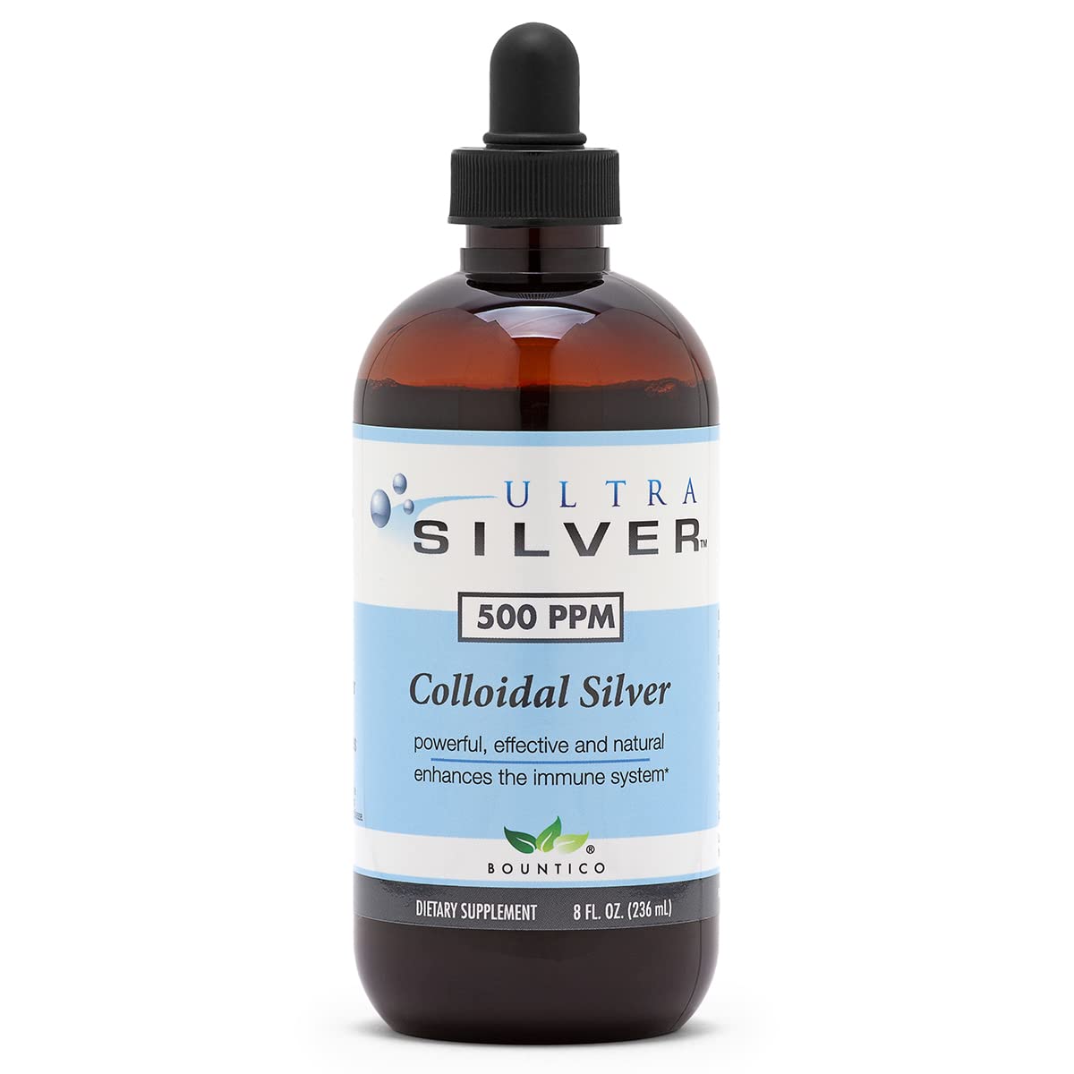 Ultra Silver Colloidal Silver 500 PPM Mineral Supplement - 8 oz