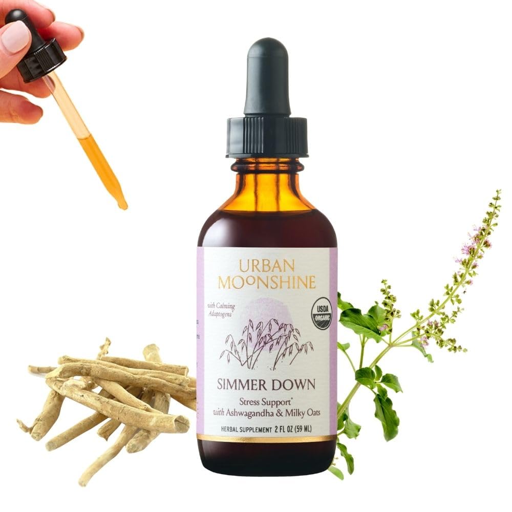 Urban Moonshine Simmer Down Stress Support with Ashwagandha - 2 Fl Oz