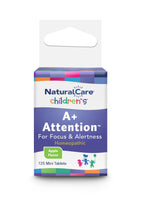 NaturalCare Children's A+ Attention Tablets for Focus & Alertness - 125ct