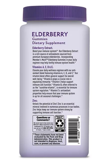 Generic Elderberry Immune Health Gummies - 150 Count - image 3