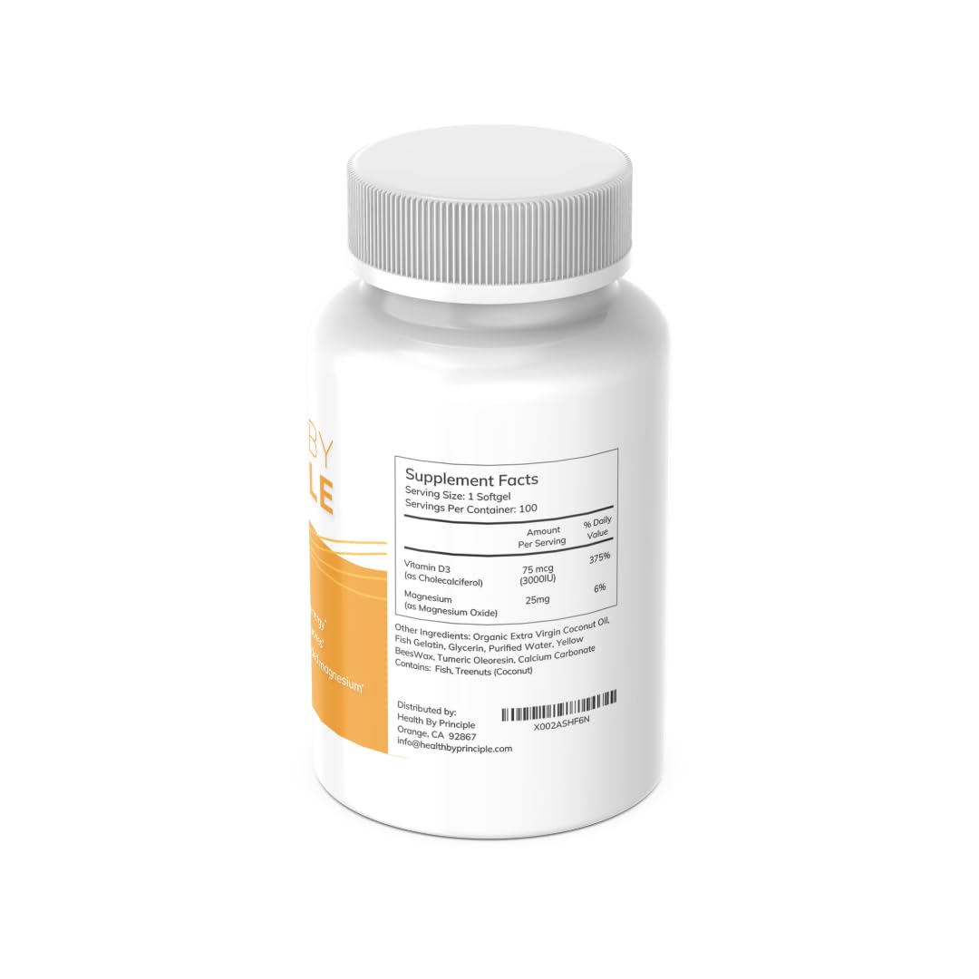 Health by Principle Vitamin D3 Immune Support - 100 Softgels - image 2