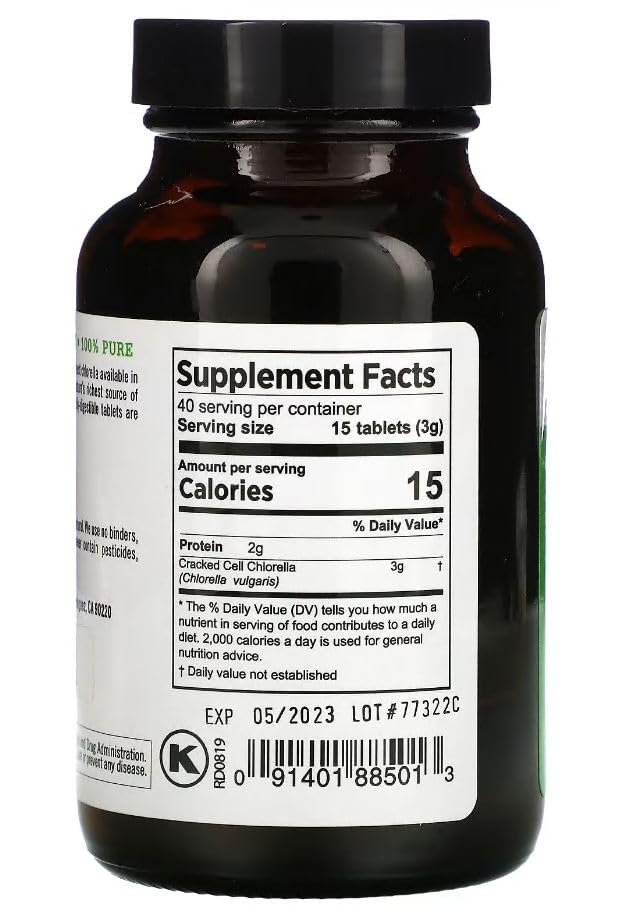 PURE PLANET Cracked Cell Chlorella Organic - 240 Tablets - image 2