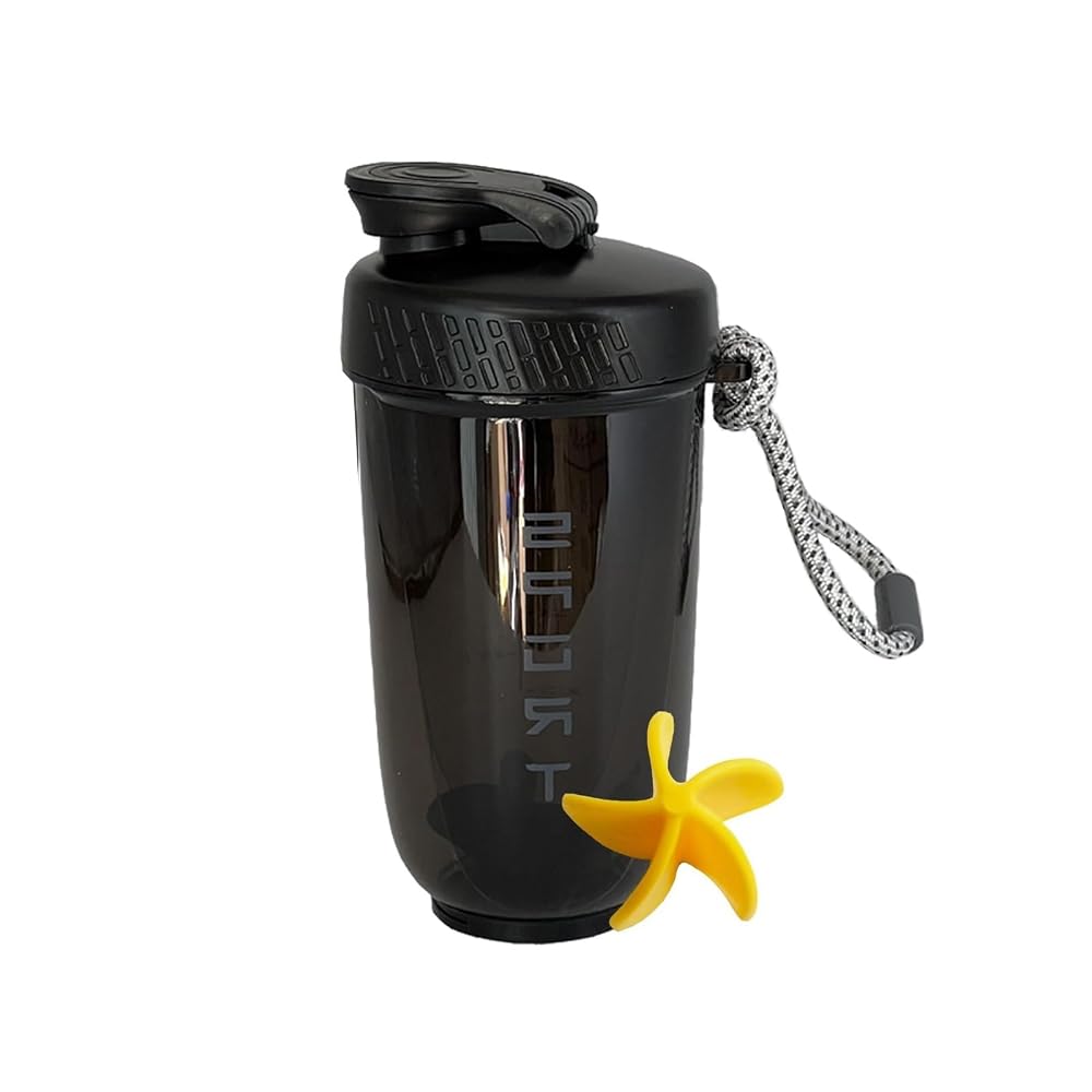 Ruehalf 600ML Blender Shaker Bottle With Whisk Ball BPA Free Plastic