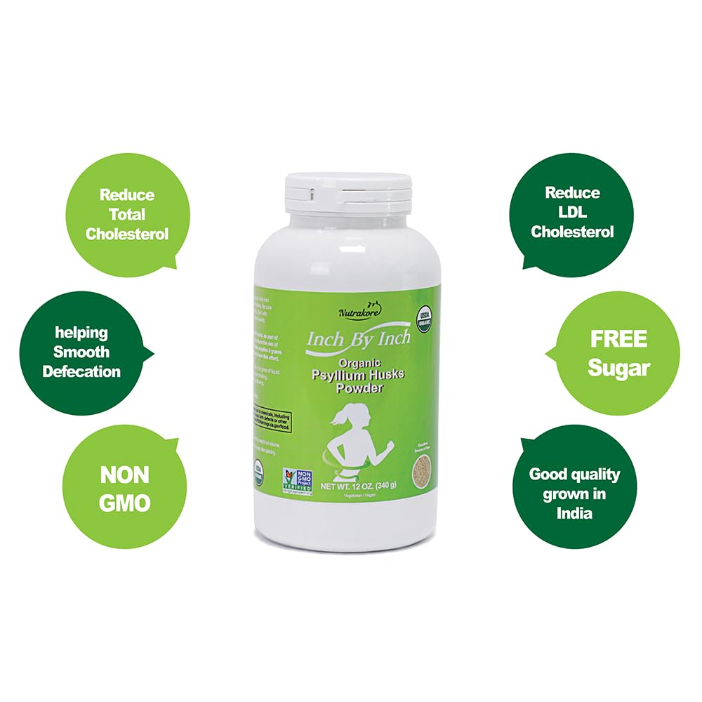 Nutrakore Inch by Inch Organic Psyllium Husk Powder - 12 oz - image 5