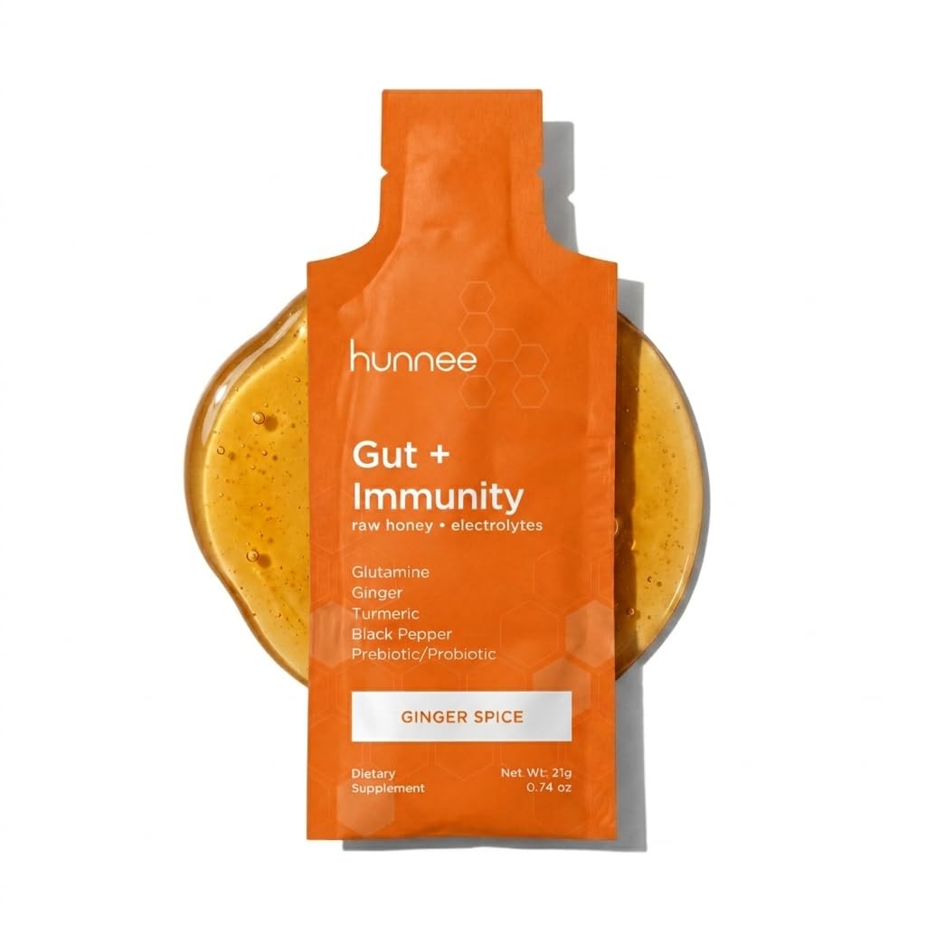 Hunnee H Gut + Immunity Raw Honey Ginger Spice - 14 x 21g