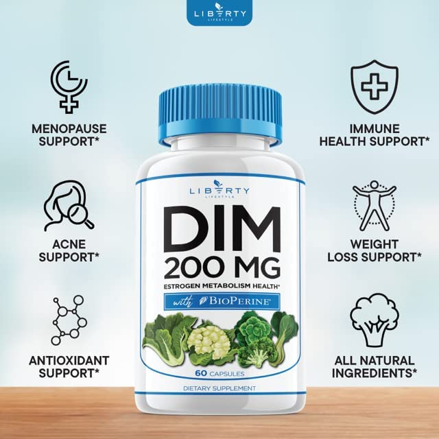 Liberty Lifestyle DIM Supplement 200mg - 120 Capsules - image 6