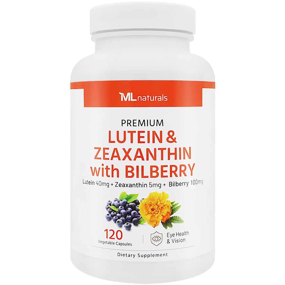ML Naturals Lutein & Zeaxanthin with Bilberry Eye Health - 120 Capsules