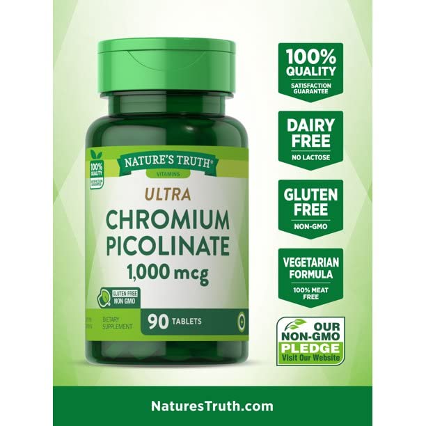 Nature's Truth Ultra Chromium Picolinate 1000 mcg - 180 Capsules - image 5