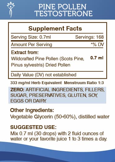 Secrets of the Tribe Pine Pollen Testosterone Alcohol-Free Extract