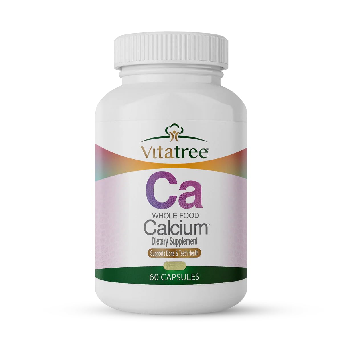 VitaTree Calcium Whole Food Capsules - 60 Capsules