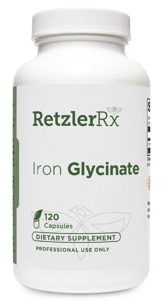 HormoneSynergy Iron Glycinate 29mg - 120 Vegetarian Capsules