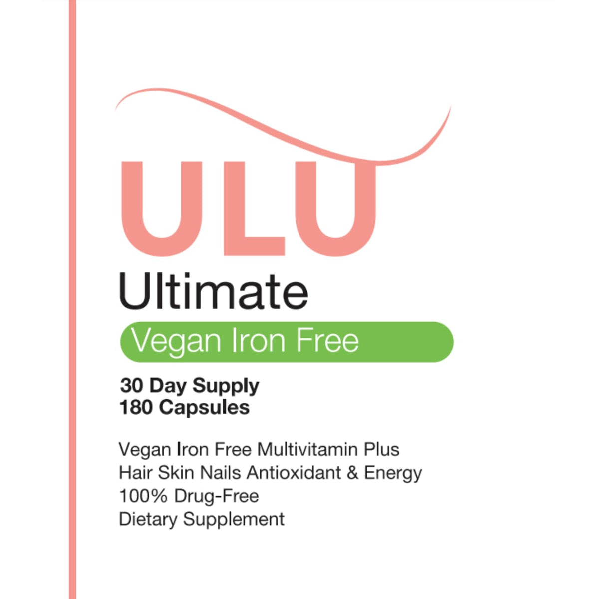 ULULIFE Ultimate Multivitamin Vegan Iron Free - 180 Capsules - image 5