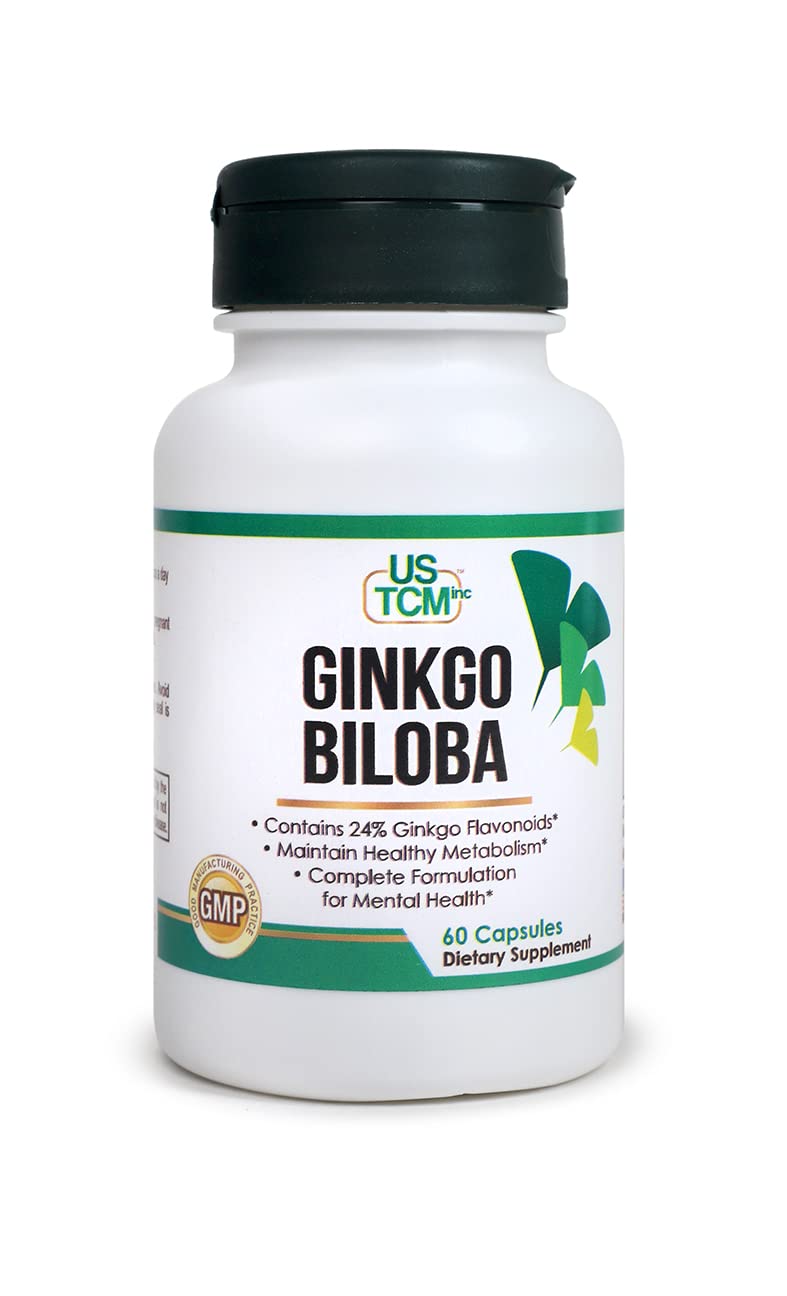 USTCM Ginkgo Biloba Capsules for Healthy Metabolism - 60 Capsules