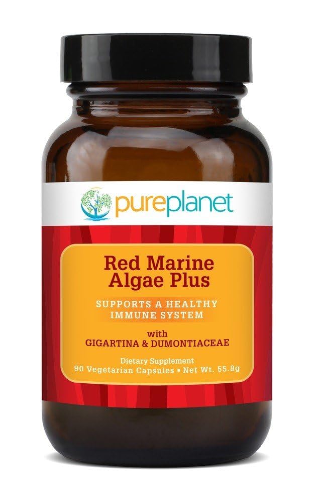 Pure Planet Red Marine Algae Plus Immune Support - 90 Vegetarian Capsules