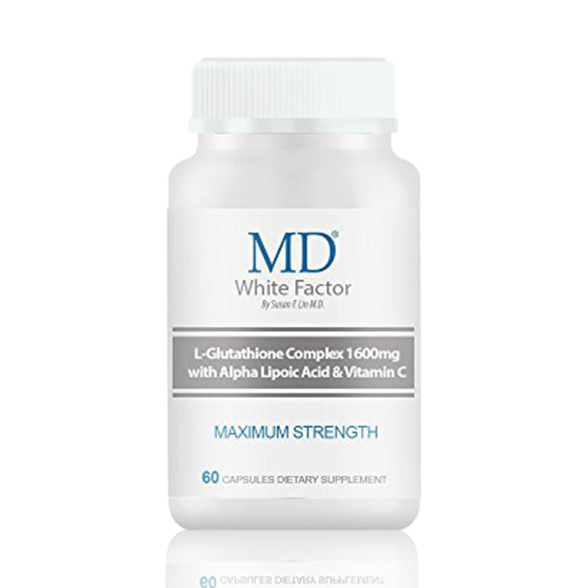 MD White Factor Glutathione Supplement 1600mg - 60 Capsules