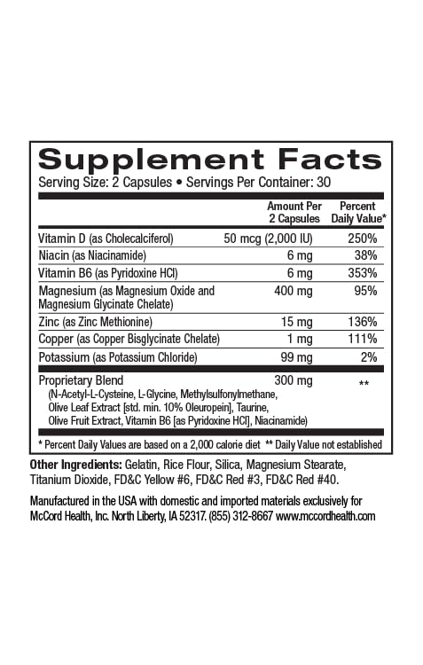 Pinnaclife McCord VitalBoost Energy & Immunity Supplement - 60 Capsules - image 8