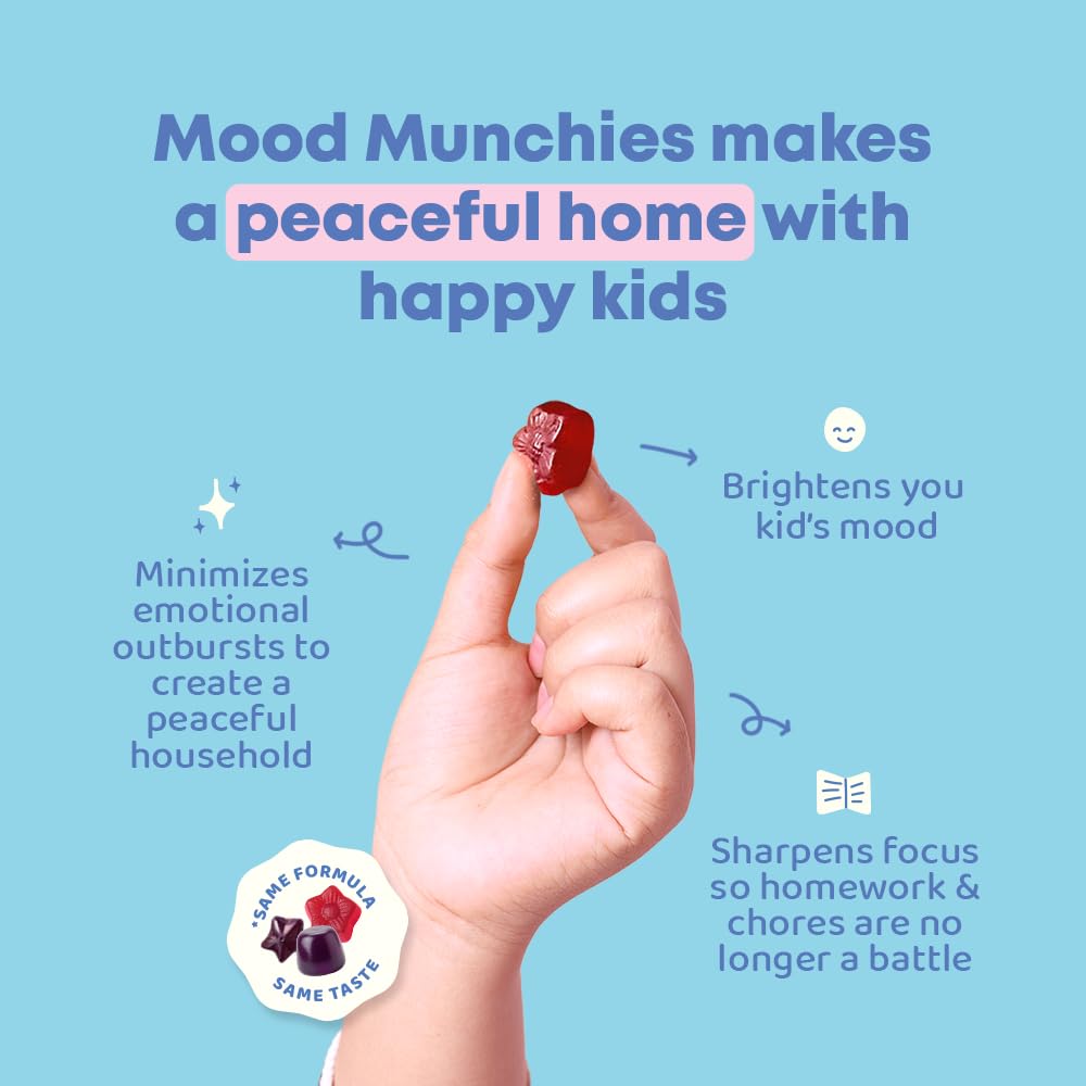 JoySpring Mood Munchies Kids Saffron Gummies - 60 Count - image 2