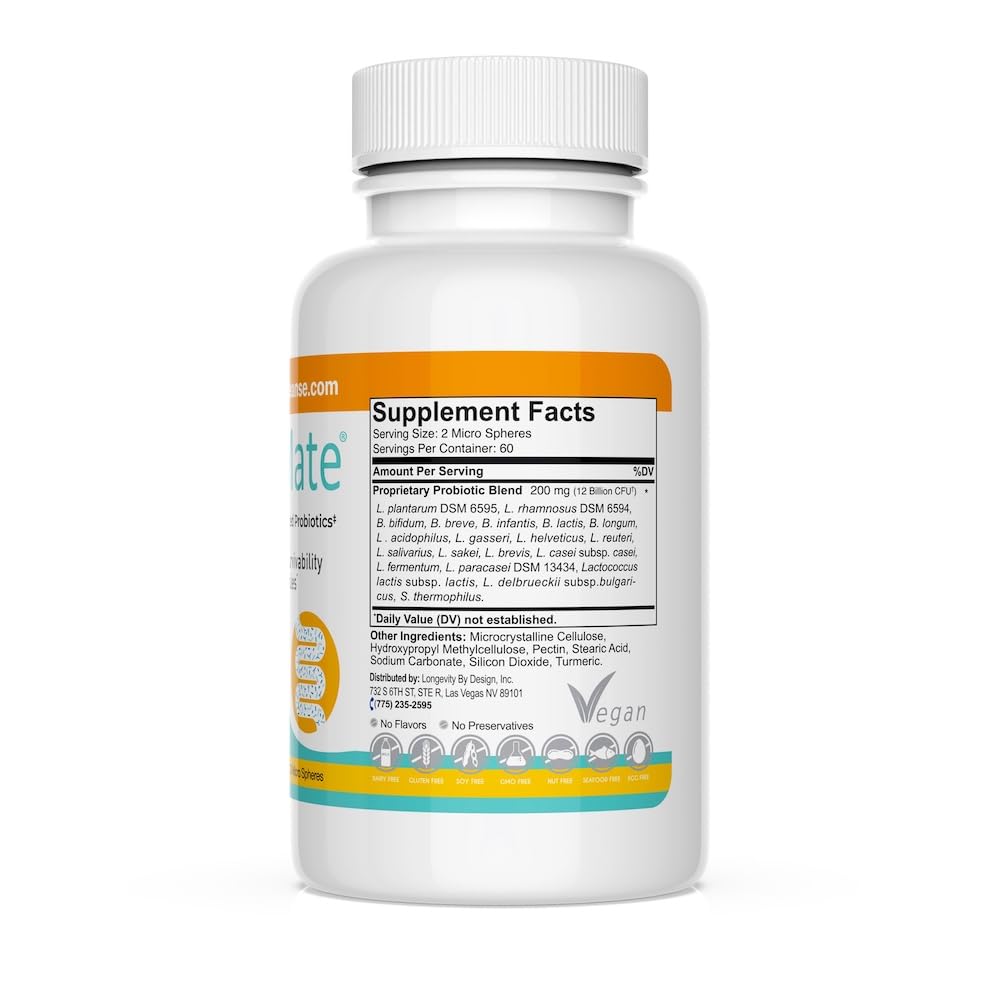 Gut Mate Probiotics 20 Strains - 120 Micro Pearls - image 2