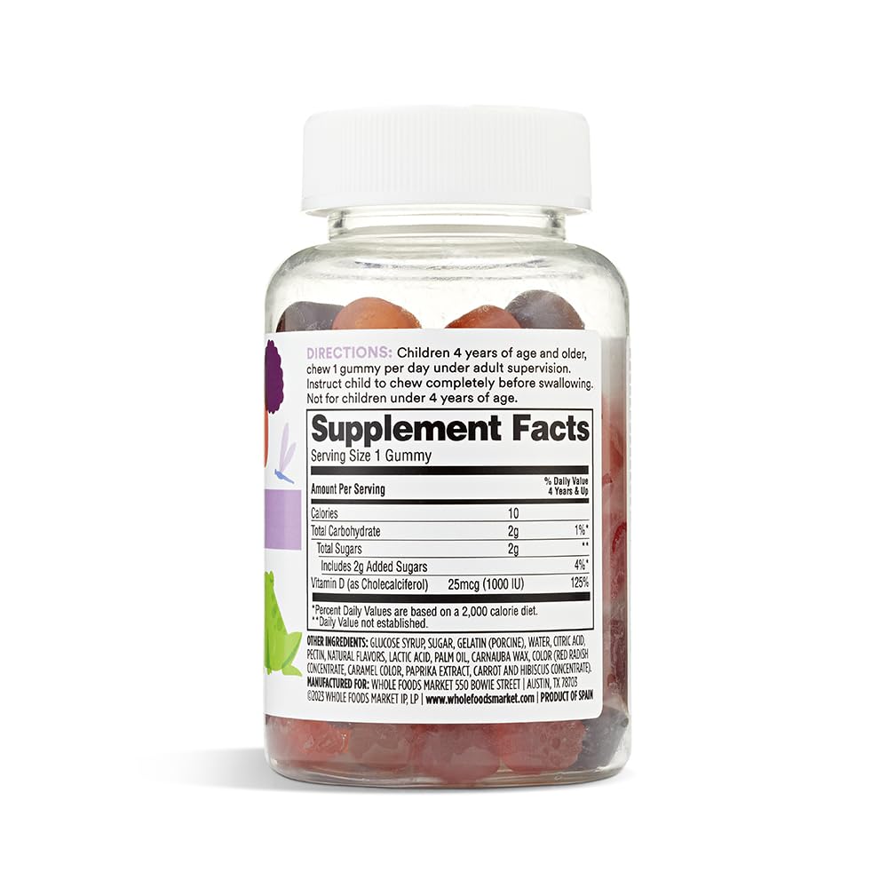 365 by Whole Foods Market Kid's Vitamin D3 Gummies - 60 Count - image 2