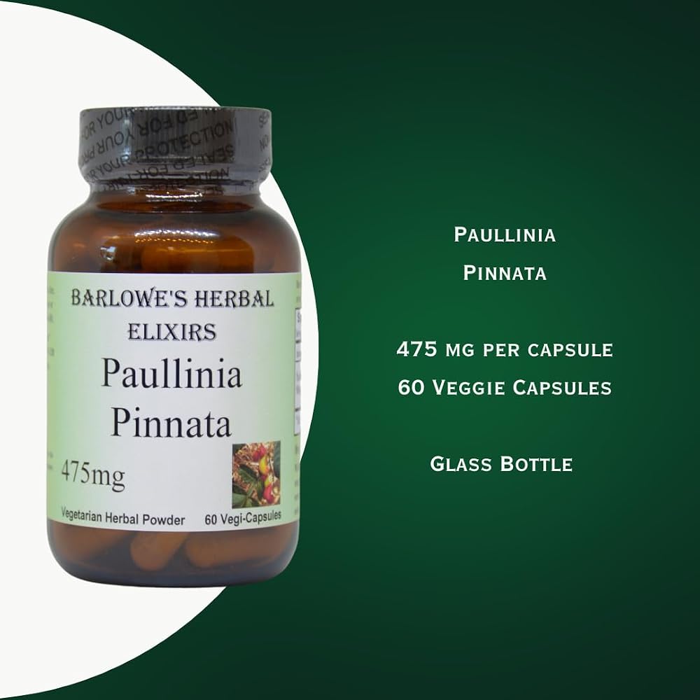 Barlowe's Herbal Elixirs Paullinia Pinnata 475mg - 60 Vegan Capsules - image 3