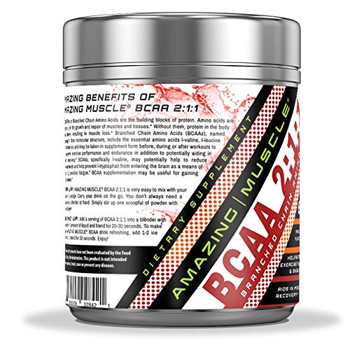 Amazing Muscle BCAA 2:1:1 Branched Chain Amino Acids - 60 Servings - image 2