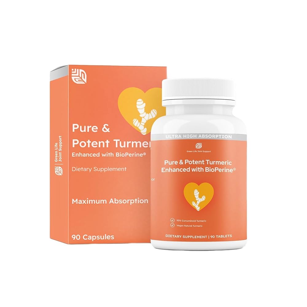 Green Life Org Organic Turmeric Curcumin C3 Joint Support - 60 Tablets