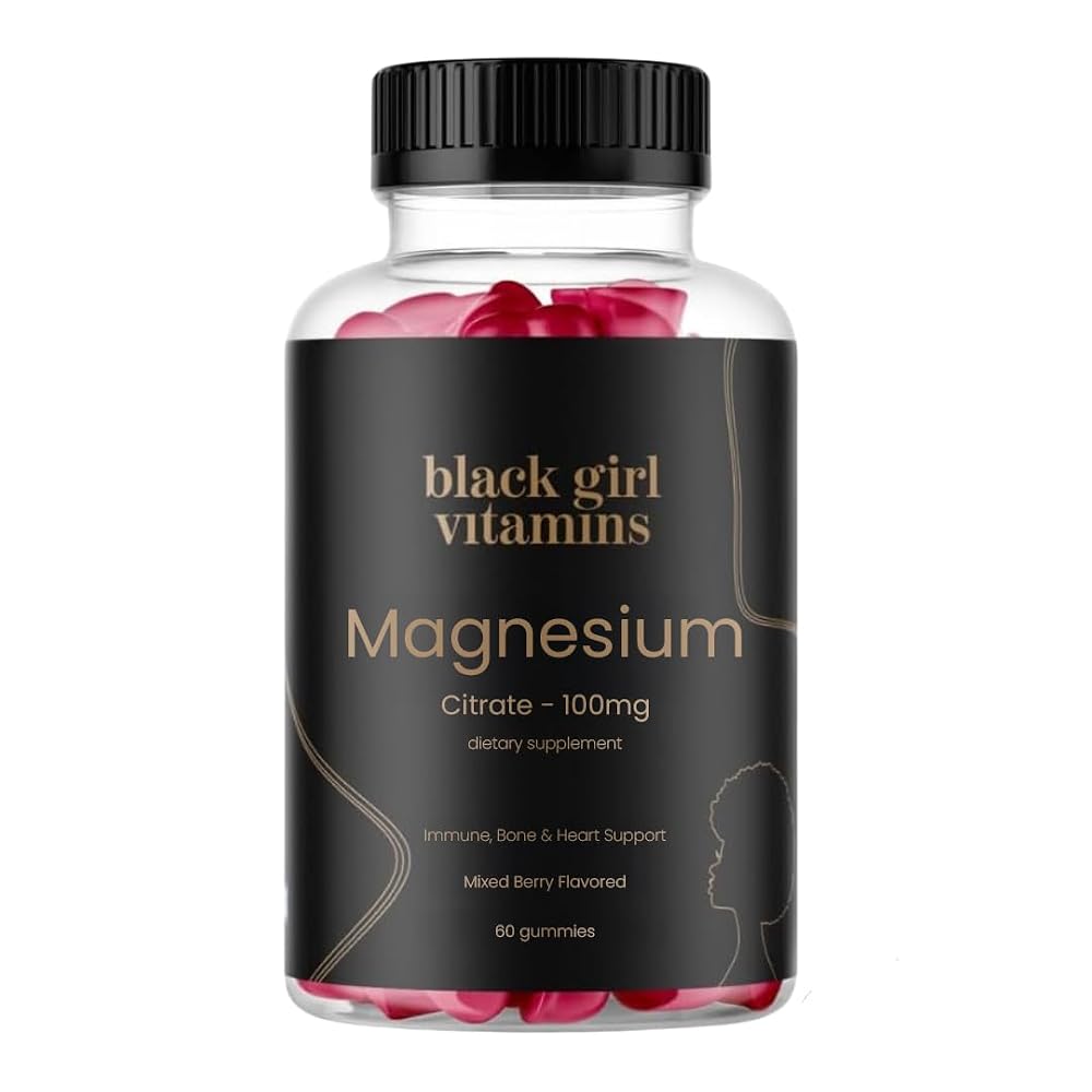 Black Girl Vitamins Magnesium Gummies for Sleep - 60 Count