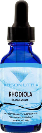 Absonutrix Rhodiola Rosea 580mg Liquid Energy Support - 4 Fl Oz