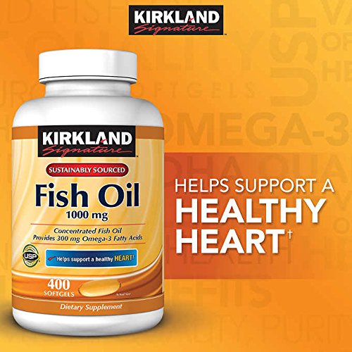 Kirkland Signature Natural Fish Oil 1000 mg Omega-3 - 800 Softgels