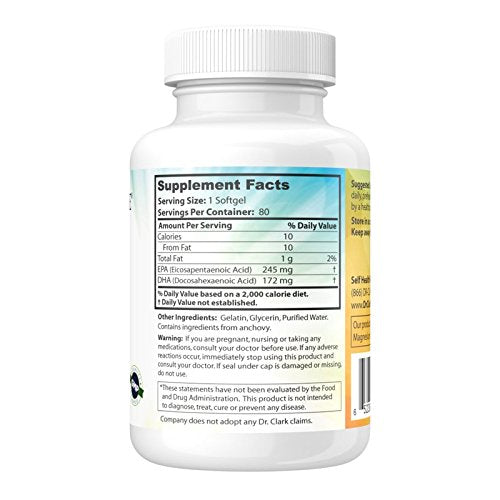 Dr Clark Omega-3 Icelandic Fish Oil 1000 mg - 80 Softgels - image 4
