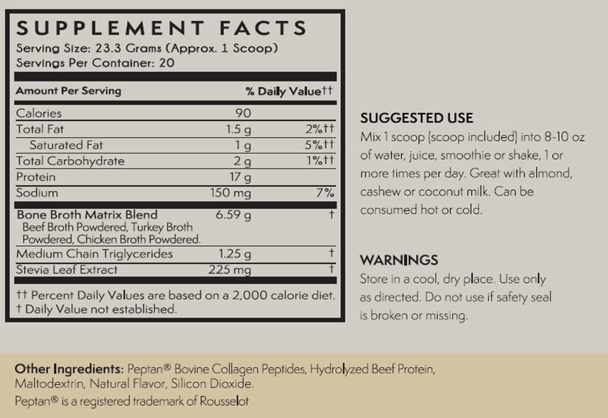Terra Origin Collagen Protein Bone Broth Powder
