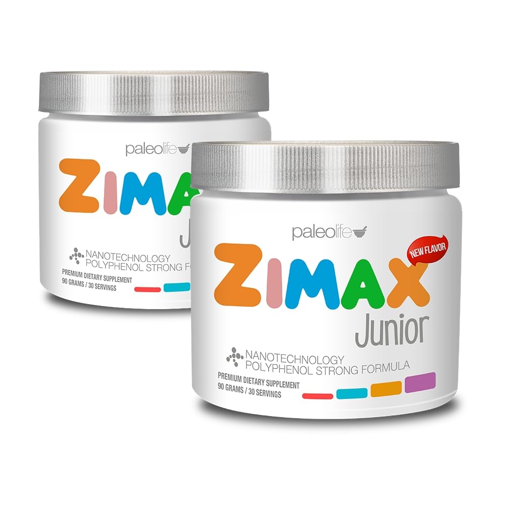 Paleolf Zimax Junior Antioxidant Powder for Kids 4-16 - 2 Pack